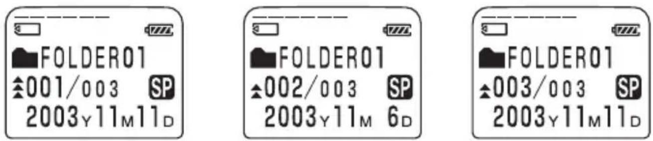 SONY ICD-BM1 - z.B. Bei 3 Memos in einem Ordner - 1