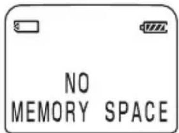 NO MEMORY SPACE