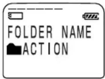 SONY ICD-BM1 - Drücken Sie den Jog-Hebel oben oder unten (▶▶▶I/I◀◀), um „FOLDER NAME“ auszuwählen, und drücken Sie dann ENTER. - 2