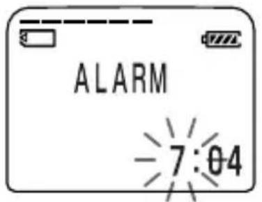 SONY ICD-BM1 - Wählen Sie die Uhrzeit für den Alarm aus. - 1