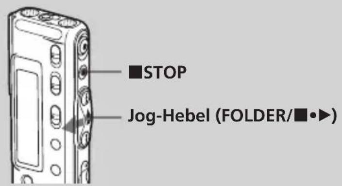 ■STOP Jog-Hebel (FOLDER/■•►)