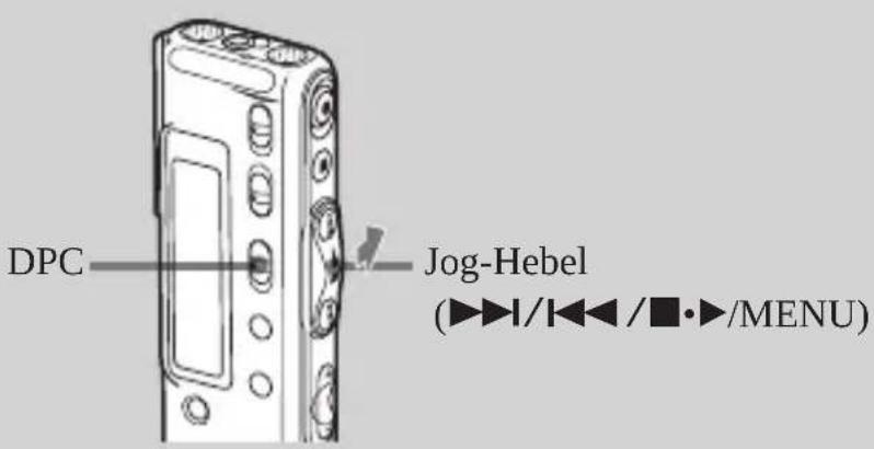 DPC Jog-Hebel (►►►I/◄►► /■•►►/MENU)