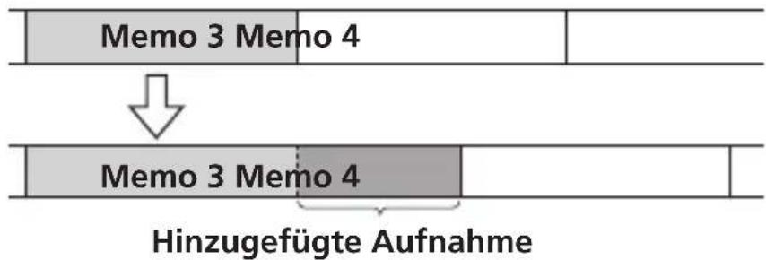 SONY ICD-SX25 - Hinzufügen einer Aufnahme zum zuvor aufgenommenen Memo - 1