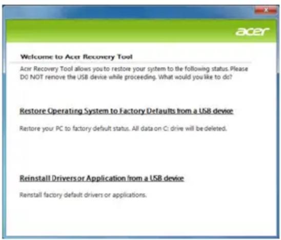 ACER Aspire V3-532 - Wiederherstellung von vorinstallierter Software und Treibern - 1