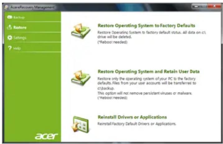 ACER Aspire V3-532 - Wiederherstellung von vorinstallierter Software und Treibern - 1