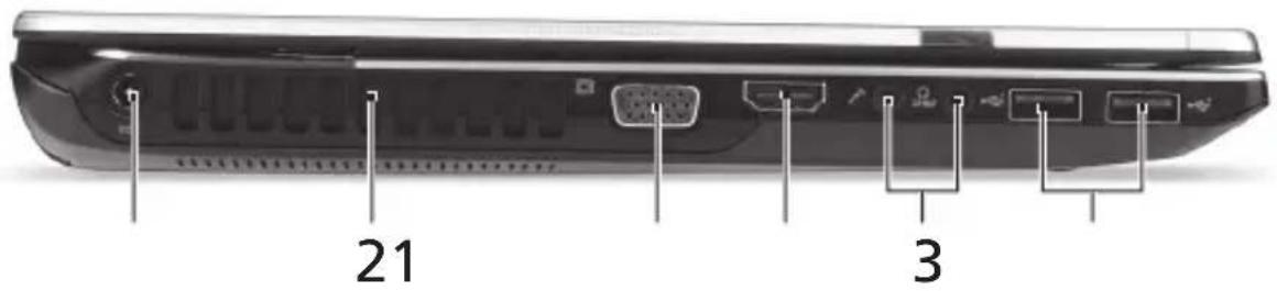PACKARD BELL Easy Note NX69 - LINKE SEITE - 1