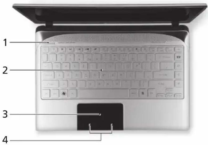PACKARD BELL Easy Note NX69 - ANSICHT VON OBEN - TASTATUR - 1