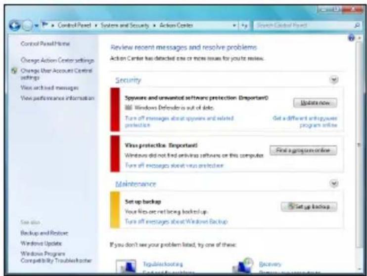 PACKARD BELL Easy Note NX69 - Windows-Wartungscenter - 2