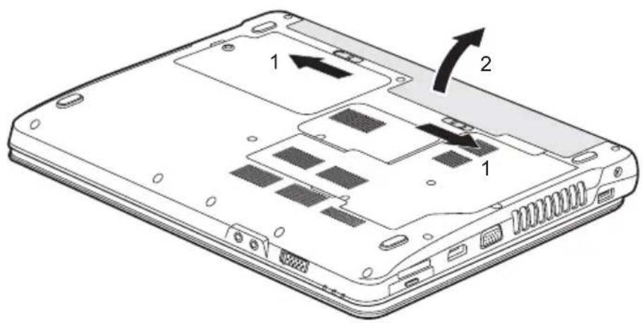 FUJITSU LifeBook SH531 - Akkuausbauen - 1