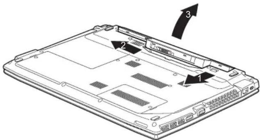FUJITSU Lifebook A544 - Akkuausbauen - 1