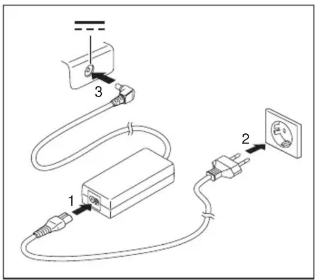 FUJITSU Lifebook A544 - Netzadapteranschließen - 2