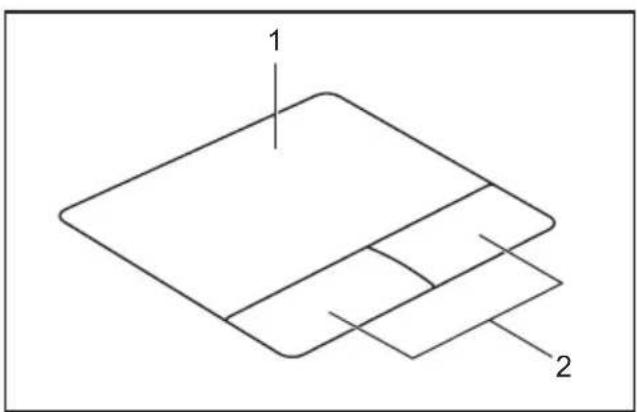 FUJITSU Lifebook A544 - TouchpadundTouchpad-Tasten - 2