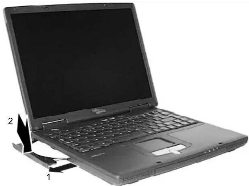 FUJITSU Amilo Pro series - CD/DVD einlegen oder entnehmen - 1