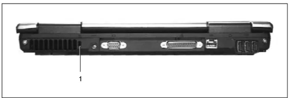 FUJITSU Amilo Pro series - Kensington Lock anwenden - 1
