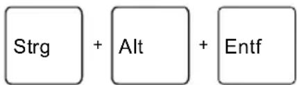 Strg + Alt + Entf