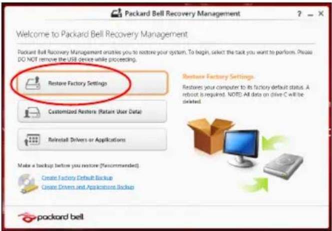 PACKARD BELL EasyNote NG - Wiederherstellung in Windows - 2