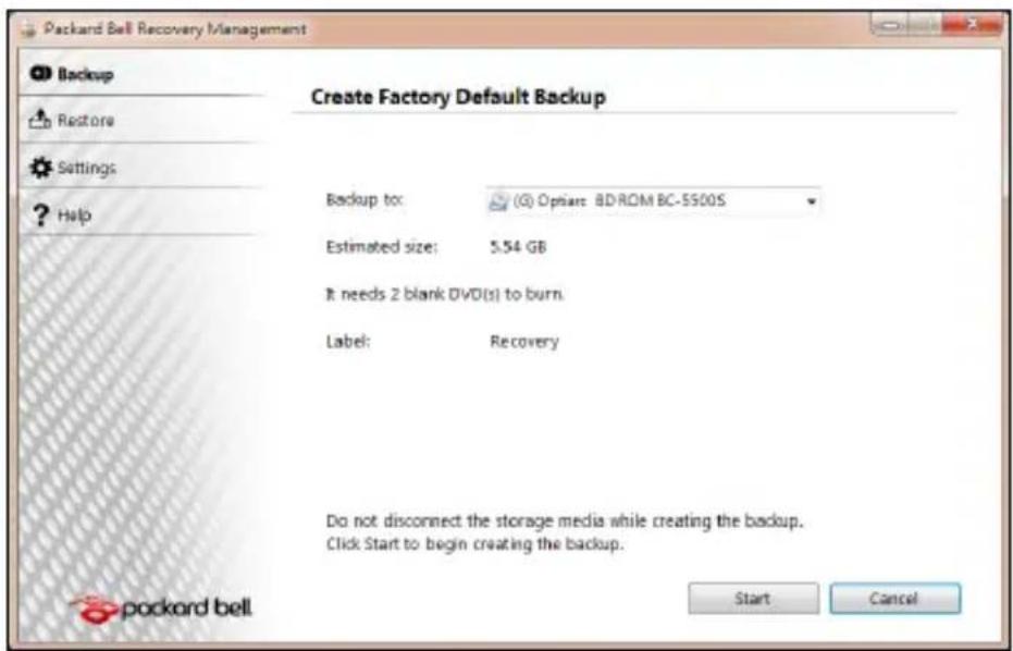 PACKARD BELL EasyNote NE - Anfertigen von Wiederherstellungs-Discs - 3
