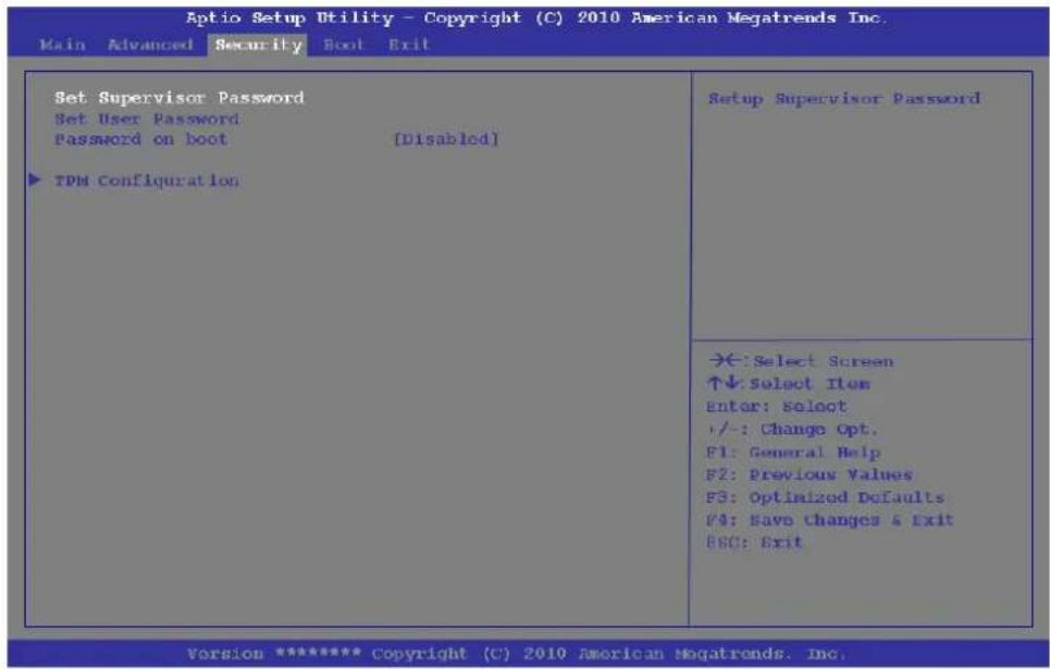MAXDATA M-Book 6000 G2 - Security Menu - 1