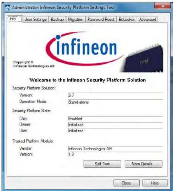 MAXDATA M-Book 6000 G2 - Infineon Security Platform Settings Tool - 1