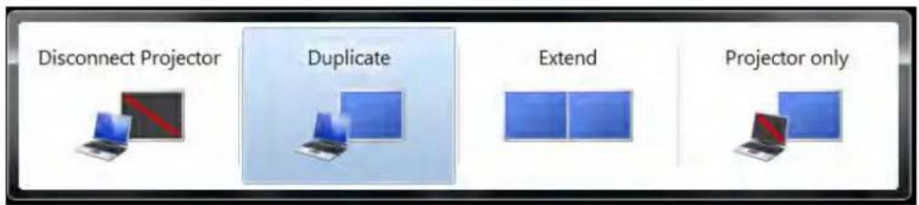 MAXDATA M-Book 6000 G2 - Using the Windows Logo Key P Key Combination to Switch Displays - 1