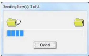 Sending Item(s): 1 of 2 Cancel