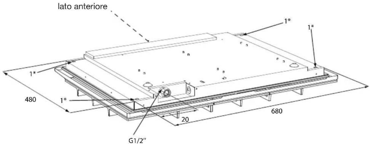 lato anteriore 1* 1* 1* 480 1* 680 20 G1/2"