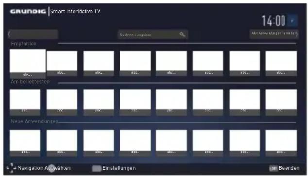GRUNDIG 40 GFB 6728 - Internetanwendungen auswählen - 1