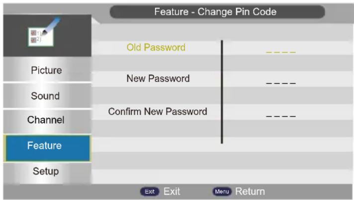 Tecovision LED32CHRDWHBD - Change Pin Code - 1
