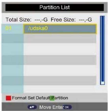 Tecovision LED32CHRDWHBD - Partition Select - 1