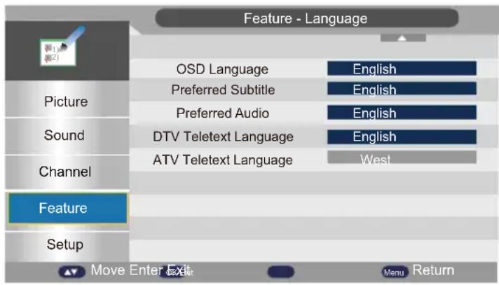 Tecovision LED32CHRDWHBD - Language - 1