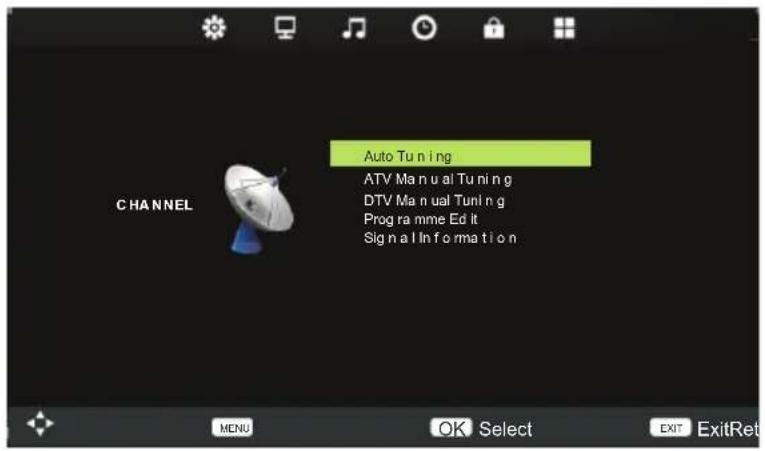 Tecovision LED19AHRLCBC - Channel Menu - 1