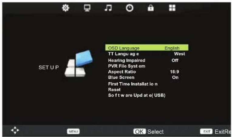 Tecovision LED19AHRLCBC - Setup Menu - 1