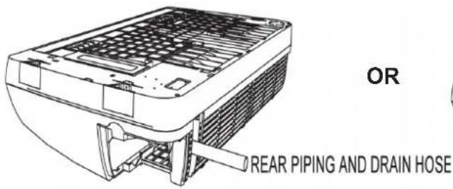OR REAR PIPING AND DRAIN HOSE