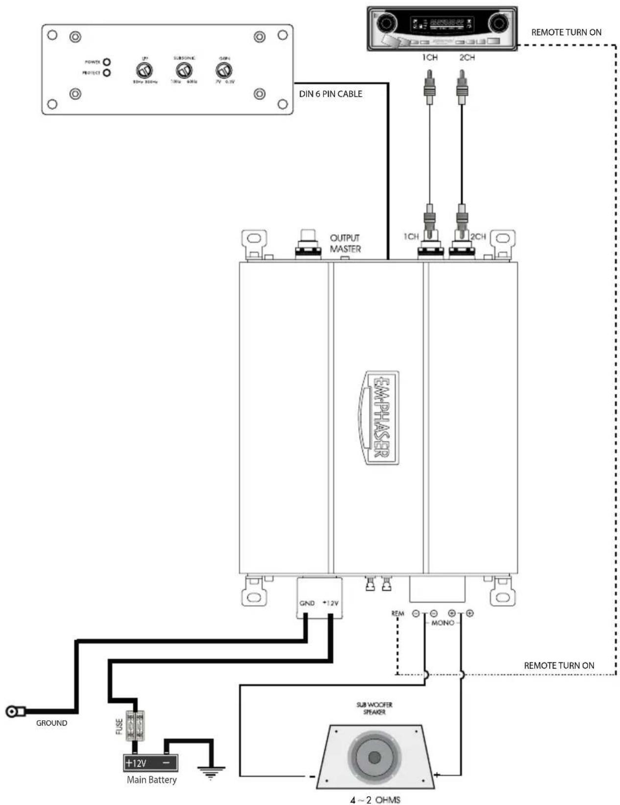 Emphaser EA 1500 FLX - CONNECTION SCHEMATIC - 1