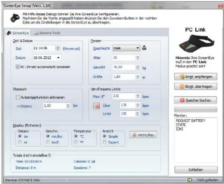 OSynce Screeneye x - Upload & Download der Daten - 2