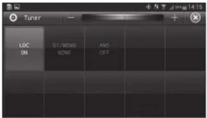 Tuner LOC ON ST/MOND MONO AMS OFF