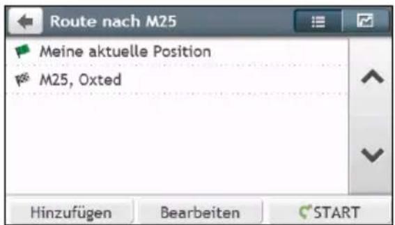 Route nach M25 Meine aktuelle Position M25, Oxted Hinzufügen Bearbeiten START