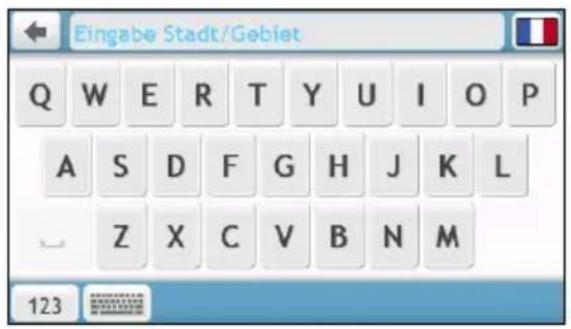 Eingabe Stadt/Gebiet Q W E R T Y U I O P A S D F G H J K L Z X C V B N M 123