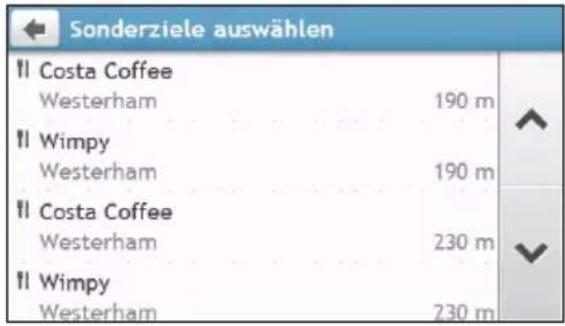 Sonderziele auswählen || Costa Coffee Westerham 190 m || Wimpy Westerham 190 m || Costa Coffee Westerham 230 m || Wimpy Westerham 230 m