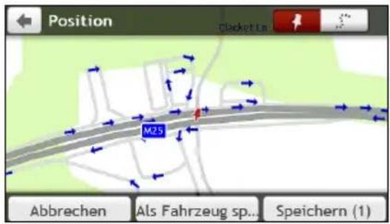 Position M25 Abbrechen Als Fahrzeug sp... Speichern (1)