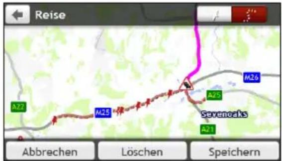 Reise A72 M25 A25 Sevenoaks A21 Abbrechen Löschen Speichern