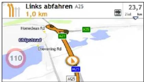 MIO MiVue Drive 55 - Wie kann ich eine Vorschau meiner Route anzeigen? - 3