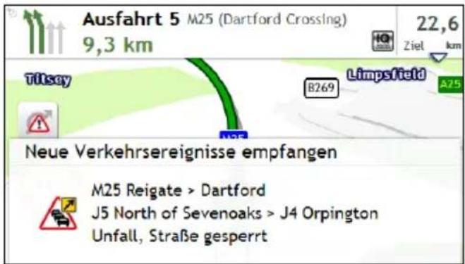Ausfahrt 5 M25 (Dartford Crossing) 9,3 km 22,6 Ziel km Tilsey B269 Limpsfield A25 Neue Verkehrsreignisse empfangen M25 Reigate > Dartford J5 North of Sevenoaks > J4 Orpington Unfall, Straße gesperrt
