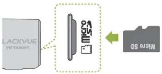 BlackVue DR380-HD - Insertion de la carte MicroSD dans le BlackVue - 3