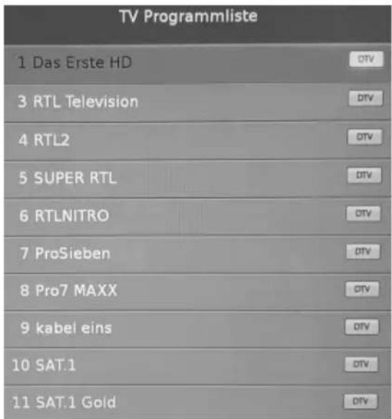 XORO HRK 8760 CI+ - TV-Senderliste - 1