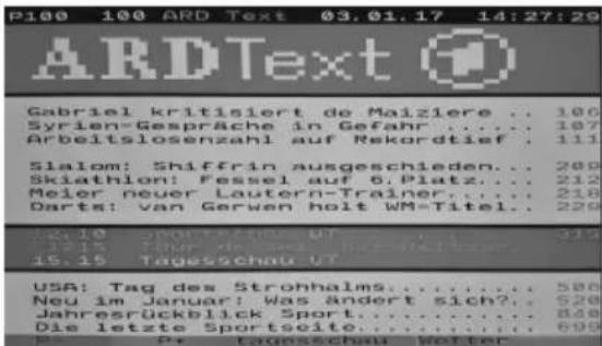 XORO HRK 8760 CI+ - Videotext - 1