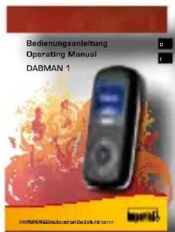 Bedienungsanleitung Operating Manual DABMAN 1 M34064825000000000000000000000000000000000000000000000000000000000000000000000000000000000