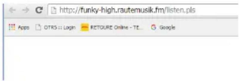 http://funky-high.rautemusik.fm/listen.pls Appo OTRS :: Login RETGURE Online - TE... Google