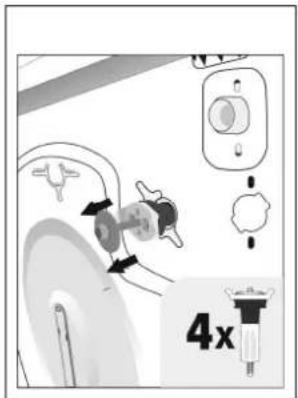 Luxor WM 1047 R6 A plus - KAPITEL -3: AUFSTELLEN ENTFERNEN DER TRANSPORTSICHERUNGSSCHRAUBEN - 1