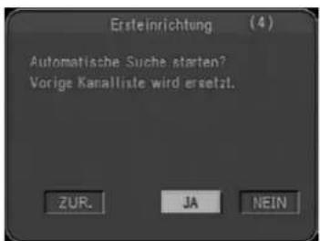 JGC TFT 800 - Den automatischen Programmsuchlauf starten – Schritt 1 - 1